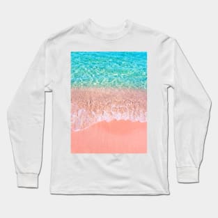 Dreamy seaside photography, water and sand in magical colors Long Sleeve T-Shirt